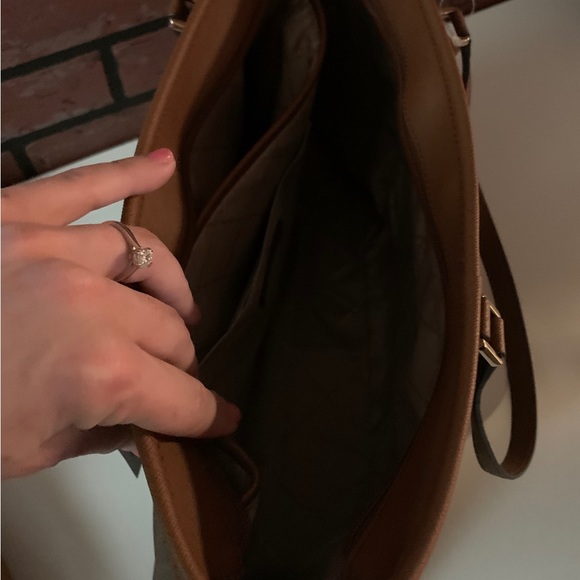 MICHAEL KORS DOUBLE ZIP WRISTLET JETSET IN BROWN/ACORN. TECH WALLET NEW W/TAGS - Picture 9 of 14